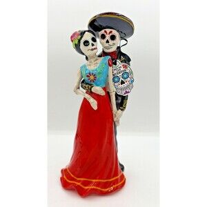 Blue Sky Clayworks Day of the Dead Skeleton Mariachi Couple Figurine NWT 12"